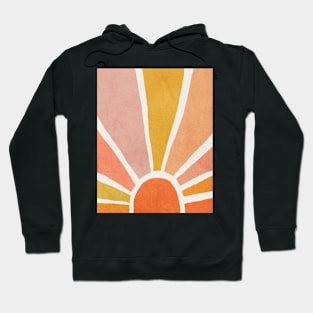 Sun, Abstract, Mid century modern kids wall art, Nursery room Hoodie